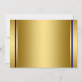 Invitation Baby shower Royal Blue Gold Ethnic Prince (Dos)