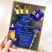 Invitation Baby shower Royal Blue Prince