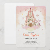 Invitation Baby shower royal dans le château de Dream (Devant / Derrière)