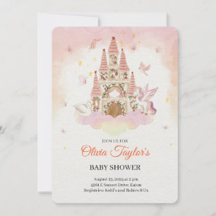 Invitation Baby shower royal dans le château de Dream