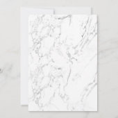 Invitation Baby shower Royal Gold Crown Élégant marbre noir (Dos)