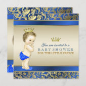Invitation Baby shower Royal Prince (Devant / Derrière)