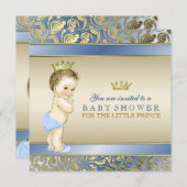 Invitation Baby shower Royal Prince (Devant / Derrière)