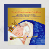 Invitation Baby shower Royal Prince (Devant / Derrière)