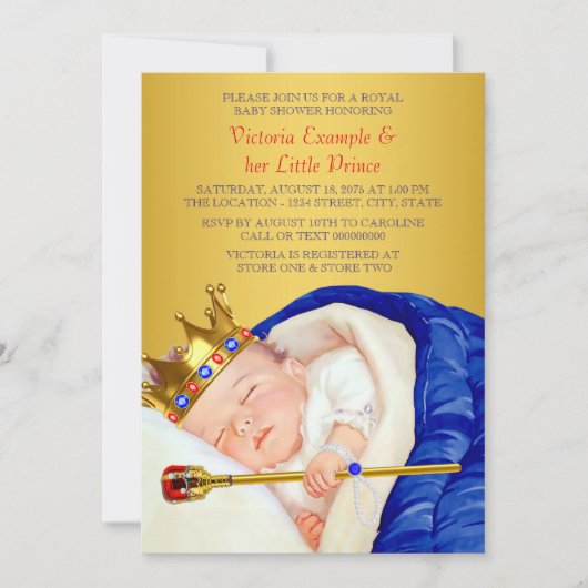 Invitation Baby shower Royal Prince (Devant)