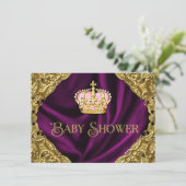 Invitation Baby shower Royal Princess (Debout devant)