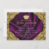 Invitation Baby shower Royal Princess (Dos)