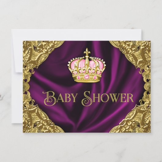 Invitation Baby shower Royal Princess (Devant)