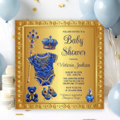 Invitation Baby shower royal Royal Blue Gold Prince
