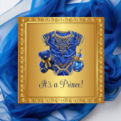 Invitation Baby shower royal Royal Blue Gold Prince