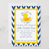 Invitation Baby shower Rub-a-dub - Bleu (Devant)