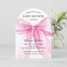 Baby Shower Ruban Arc-en-ciel Rose