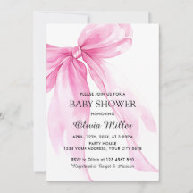 Baby-Shower Ruban Arc-en-ciel Rose