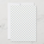 Invitation Baby shower ruban bleu classique (Dos)