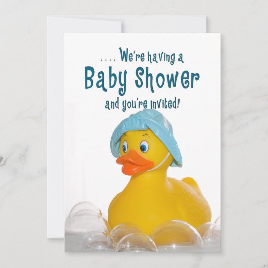 INVITATION baby shower - RUBBER DUCKY (Devant)