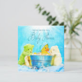 INVITATION baby shower - RUBBER DUCKY & AMIS (Debout devant)