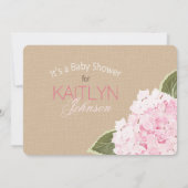 Invitation Baby shower russe de Hydrangea Mason Jar rose (Dos)