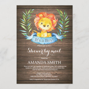 Invitation Baby shower russe du lion par courrier électroniqu