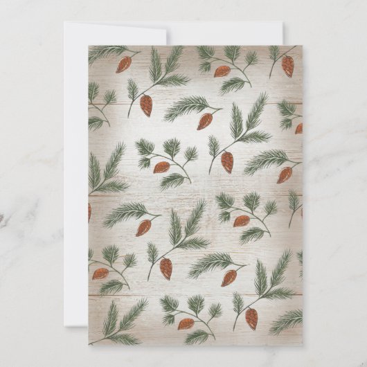 Invitation Baby shower Rustic Antlers & Pine Branches (Dos)