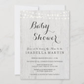 Invitation Baby shower rustique (Devant)