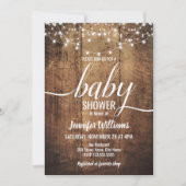 Invitation Baby shower rustique (Devant)