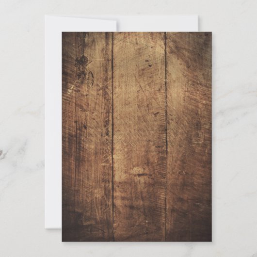 Invitation Baby shower rustique (Dos)