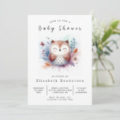 Invitation Baby shower rustique à puces imprimables (Debout devant)