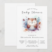Invitation Baby shower rustique à puces imprimables (Devant / Derrière)