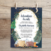 Invitation Baby shower Rustique Adventure Night Sky