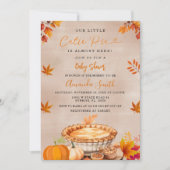Invitation Baby shower Rustique Automne Un Petit Cutie Pie (Devant)