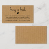 Invitation Baby shower rustique avec demande de ré (Devant / Derrière)