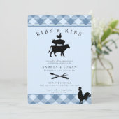 Invitation Baby shower rustique | Barbecue (Debout devant)