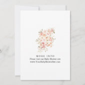 Invitation Baby shower rustique Boho Automne (Dos)