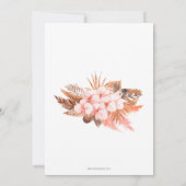 Invitation Baby shower Rustique Boho Blush Pampas Grass Girl (Dos)