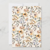 Invitation Baby shower Rustique Boho Floral Horse Cowgirl (Dos)