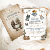 Invitation Baby shower Rustique Boho Wild West Boy