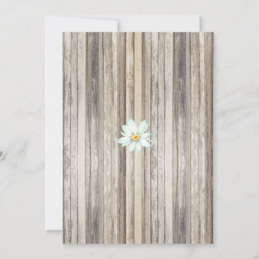 Invitation Baby shower rustique Chien Chien Chien Chien (Dos)