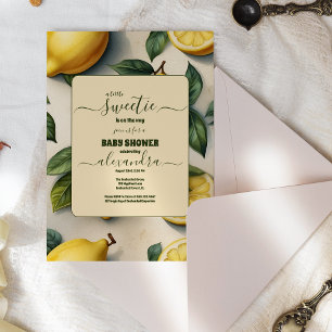 Invitation Baby shower rustique Citrus Lemon Orchard