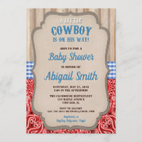 Baby shower rustique de bandana occidental de