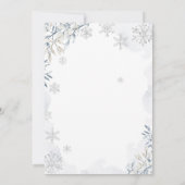 Invitation Baby shower rustique de flocon de neige de camion  (Dos)