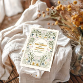 Invitation Baby shower rustique de fougère verte