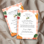 Invitation Baby shower rustique de l'agriculteur cultivé loca