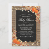 Invitation Baby Shower Rustique de l'Automne et de la Moisson (Devant)