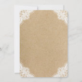 Invitation Baby shower rustique de Papier d'emballage de (Dos)