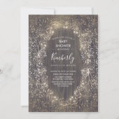 Invitation Baby shower rustique de pays du souffle du bébé (Devant)