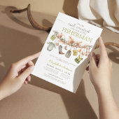 Invitation Baby shower rustique de pêche à la bobine