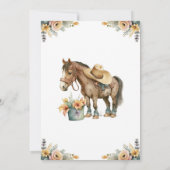 Invitation Baby shower rustique de petit cowdoy Wild West Boy (Dos)