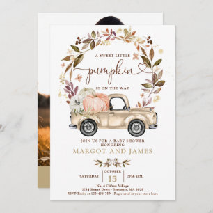 Invitation Baby shower rustique de tonalité de camionnette Ci