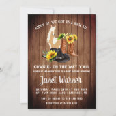 Invitation Baby shower rustique de tourterelle de tournesol o (Devant)