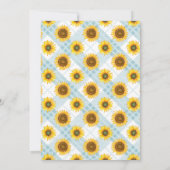 Invitation Baby shower rustique de tourterelle de tournesol o (Dos)